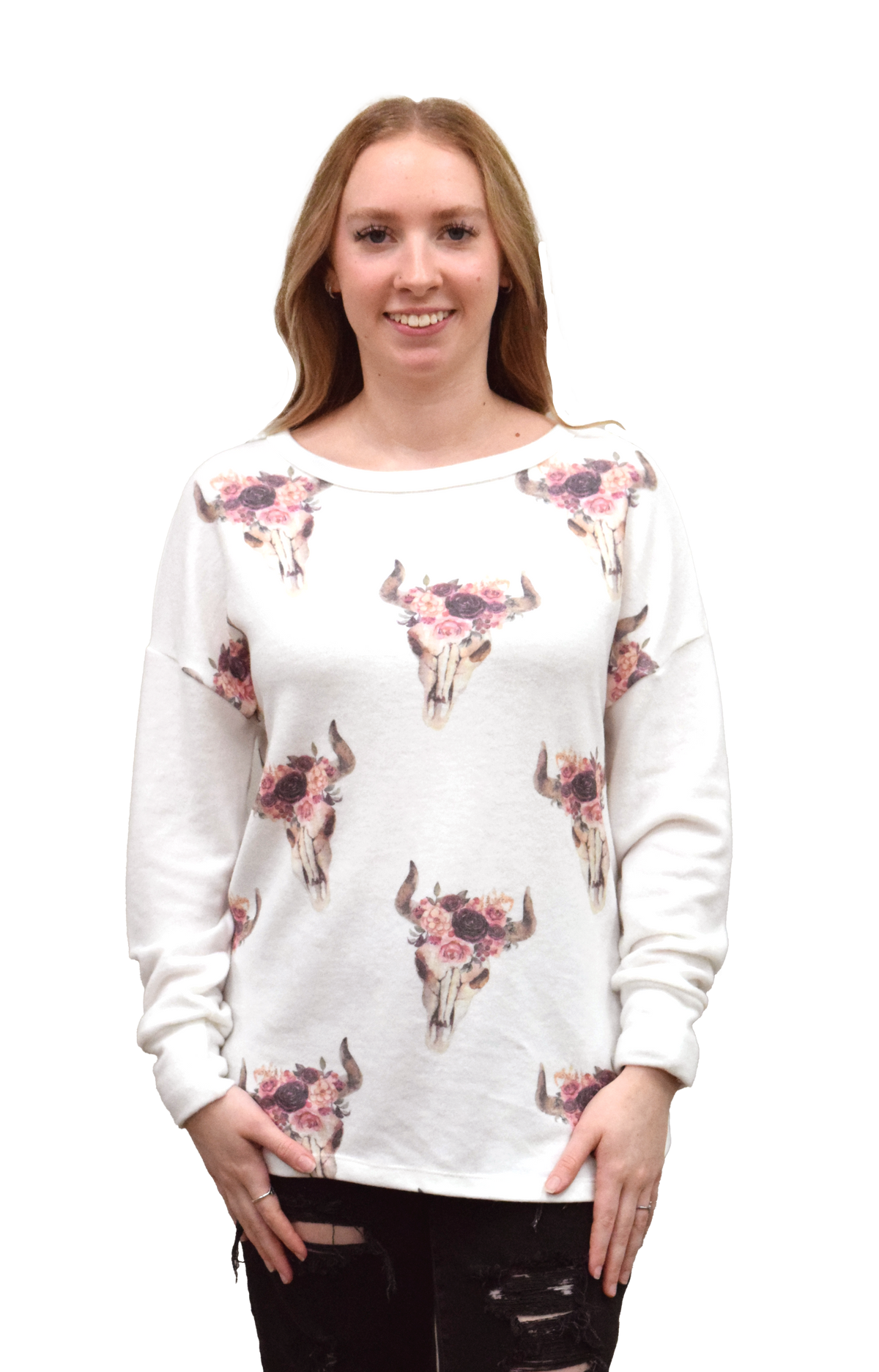 272154 - Floral Steer Sweater