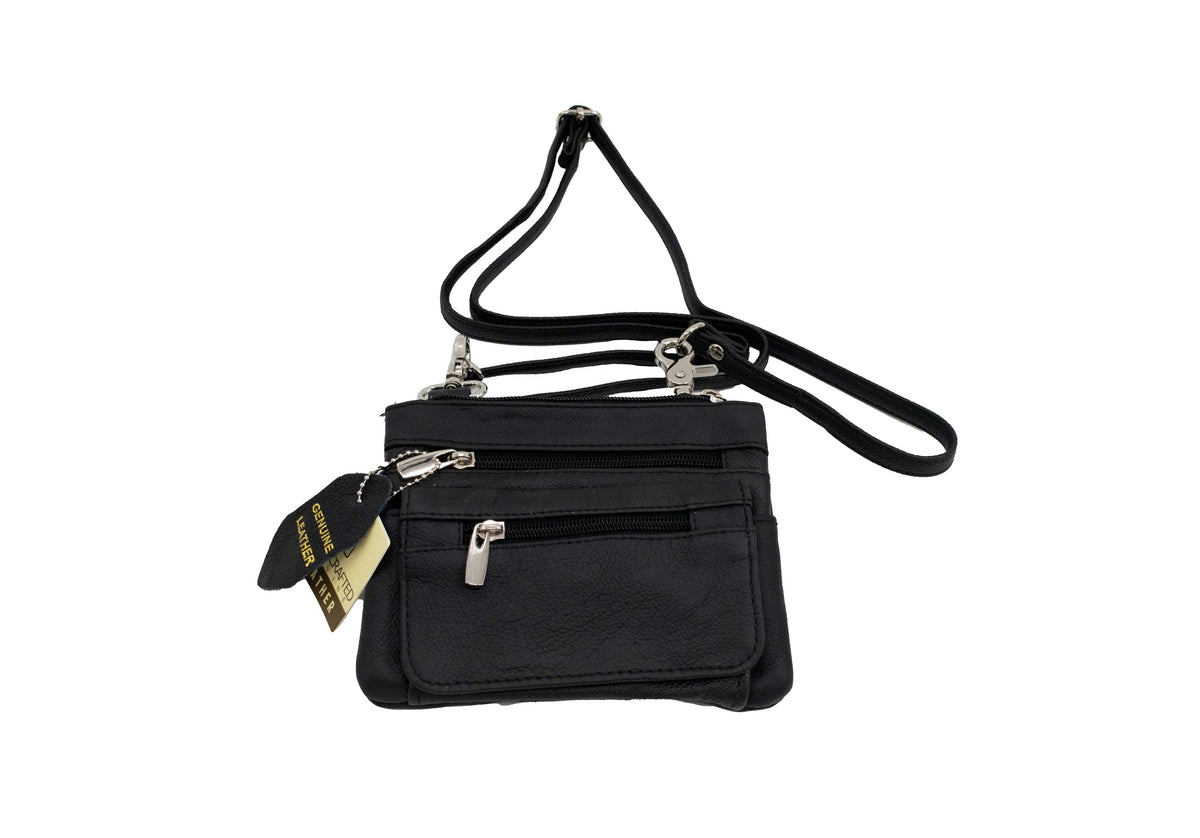 3097- Leather Clip Bag
